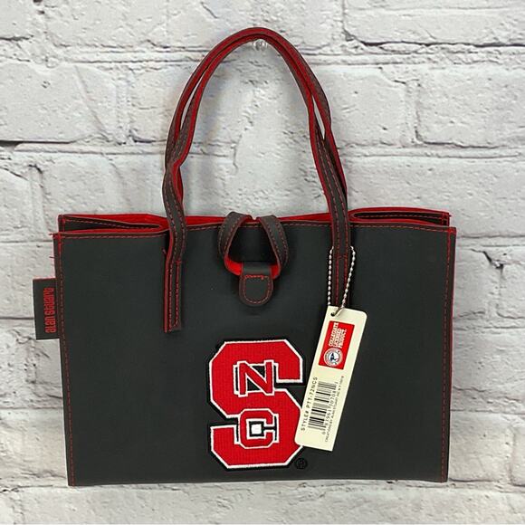 Alan Stuart NCAA NC State Wolfpack Purse/Handbag Red/Black School Spirit Gameday - Picture 1 of 7